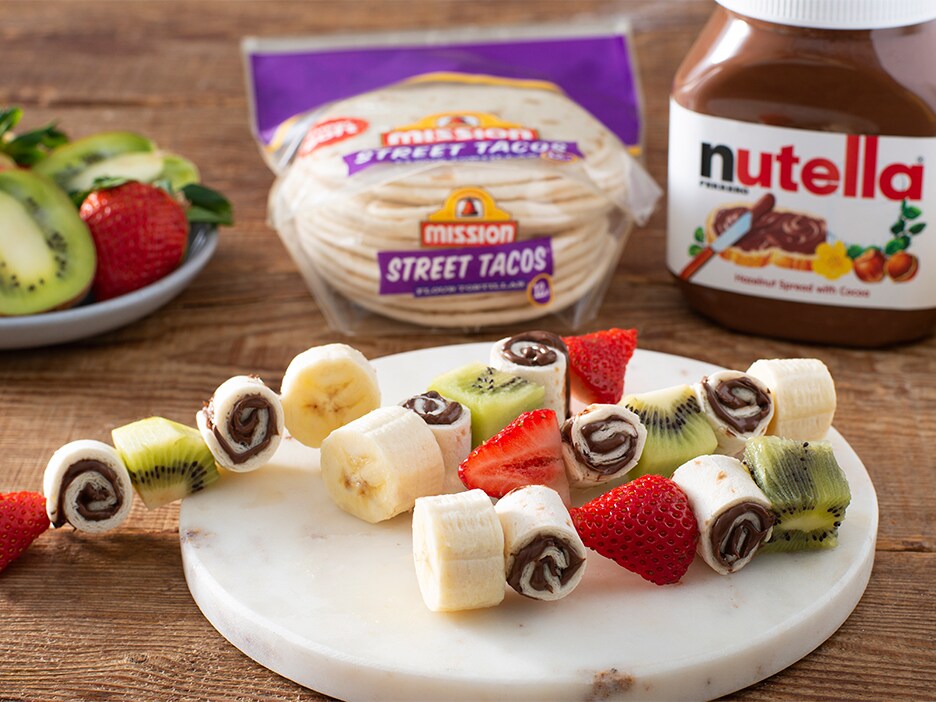 Mission® Tortilla Fruit Skewers with Nutella® Hazelnut Spread