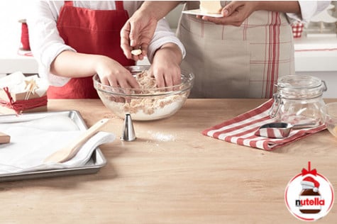 Hazelnut cookies with Nutella hazelnut spread - Step 1