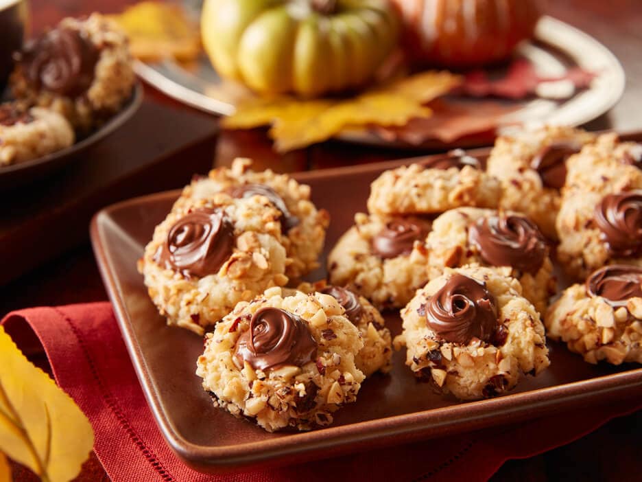 Thumbprint Cookies With Nutella Hezelnut spread