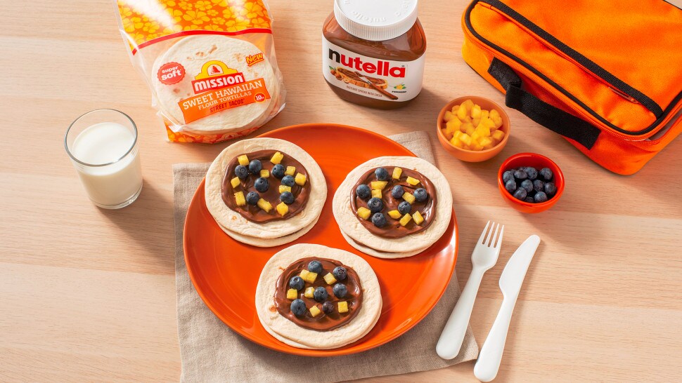 Mini Breakfast Pizzas | Nutella